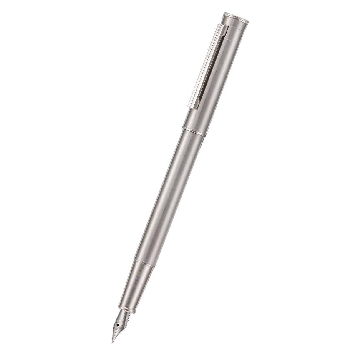 Hongdian 1861 Stainless Steel Fountain Pen Extra Fine Nib, Classic Design Smooth Writing Pen with