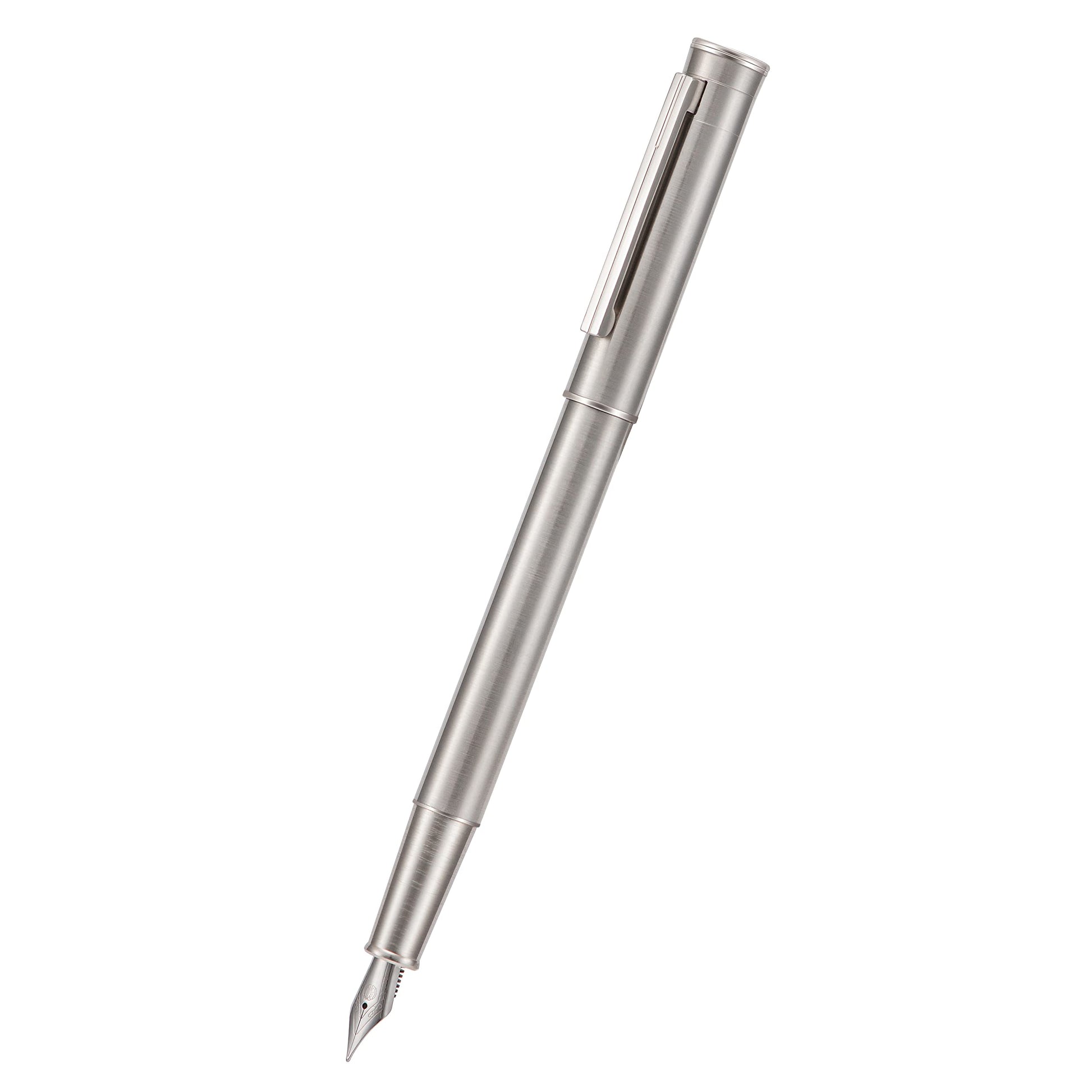 Hongdian 1861 Stainless Steel Fountain Pen Extra Fine Nib, Classic Design Smooth Writing Pen with