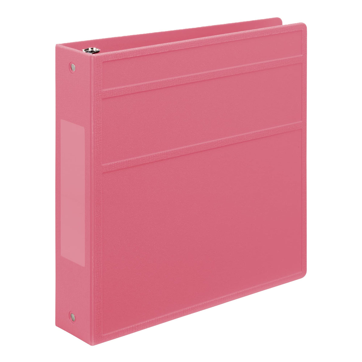 Carstens 2-Inch Heavy Duty 3-Ring Binder - Side Opening, Bubble Gum Pink, Durable Plastic