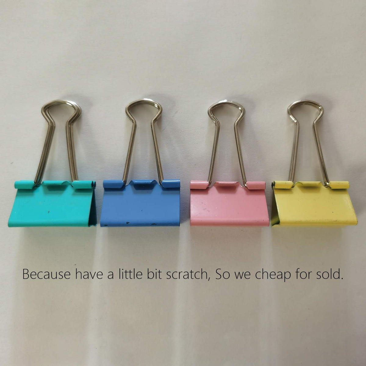 Medium Binder Clips Mix Color 1-1/4" / 1.25 inches / 32 mm a Little bit Scratch Paper Clips (24