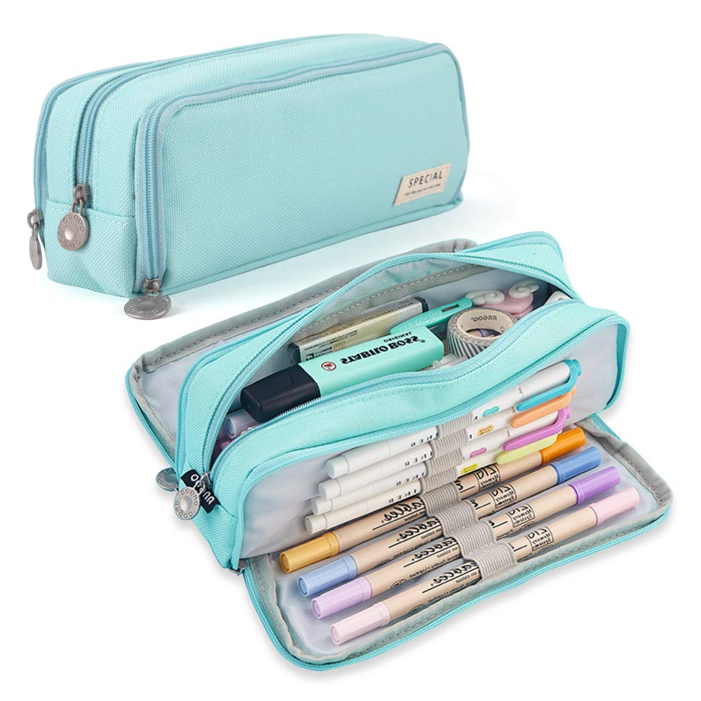 iSuperb Large Pencil Case 3 Compartments Pencil Pouch Big Capacity Pencil Bag for Kids Teen Girls