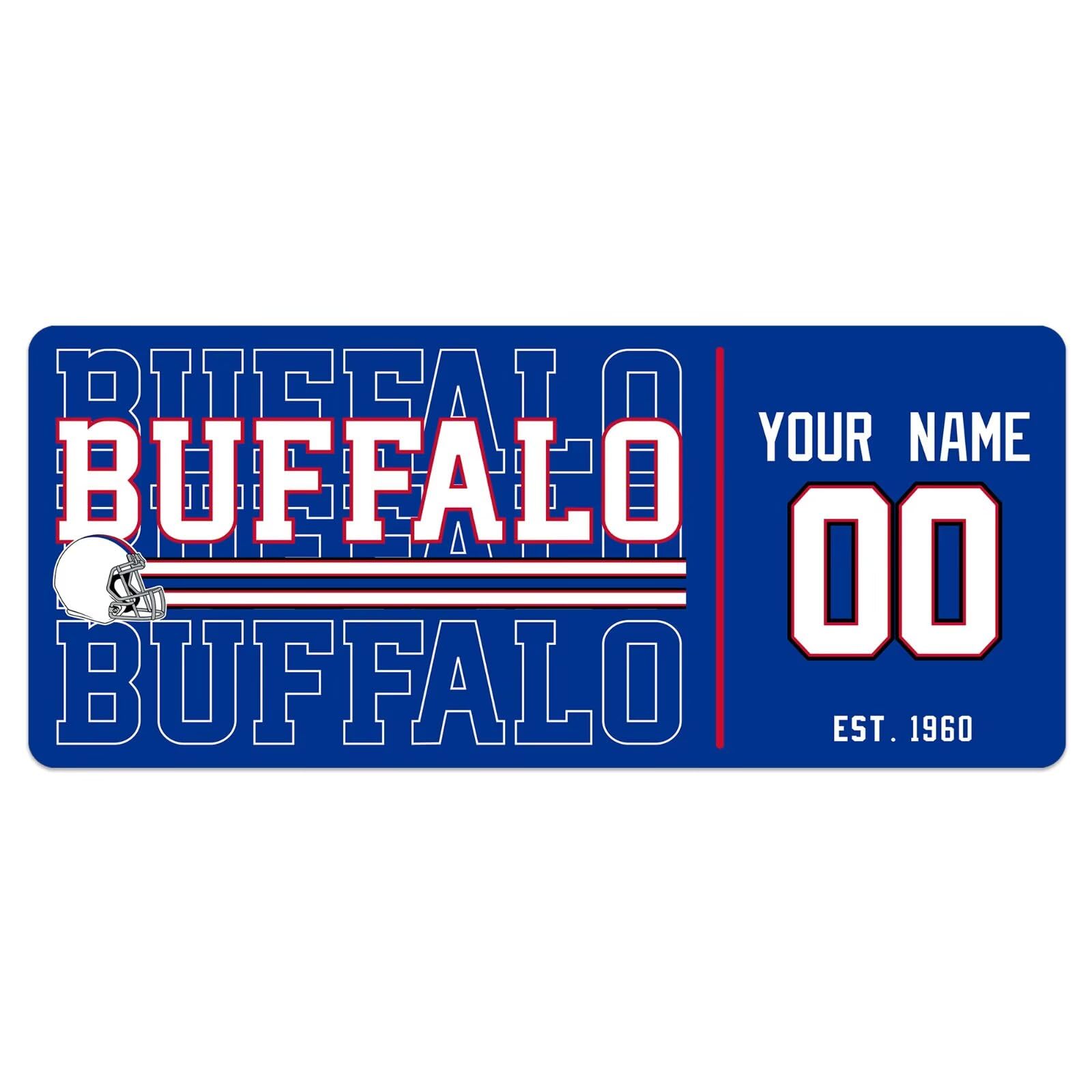 ANTKING Buffalo Mouse Pad Custom Name and Number Desk Pad for Men Women Youth Gifts
