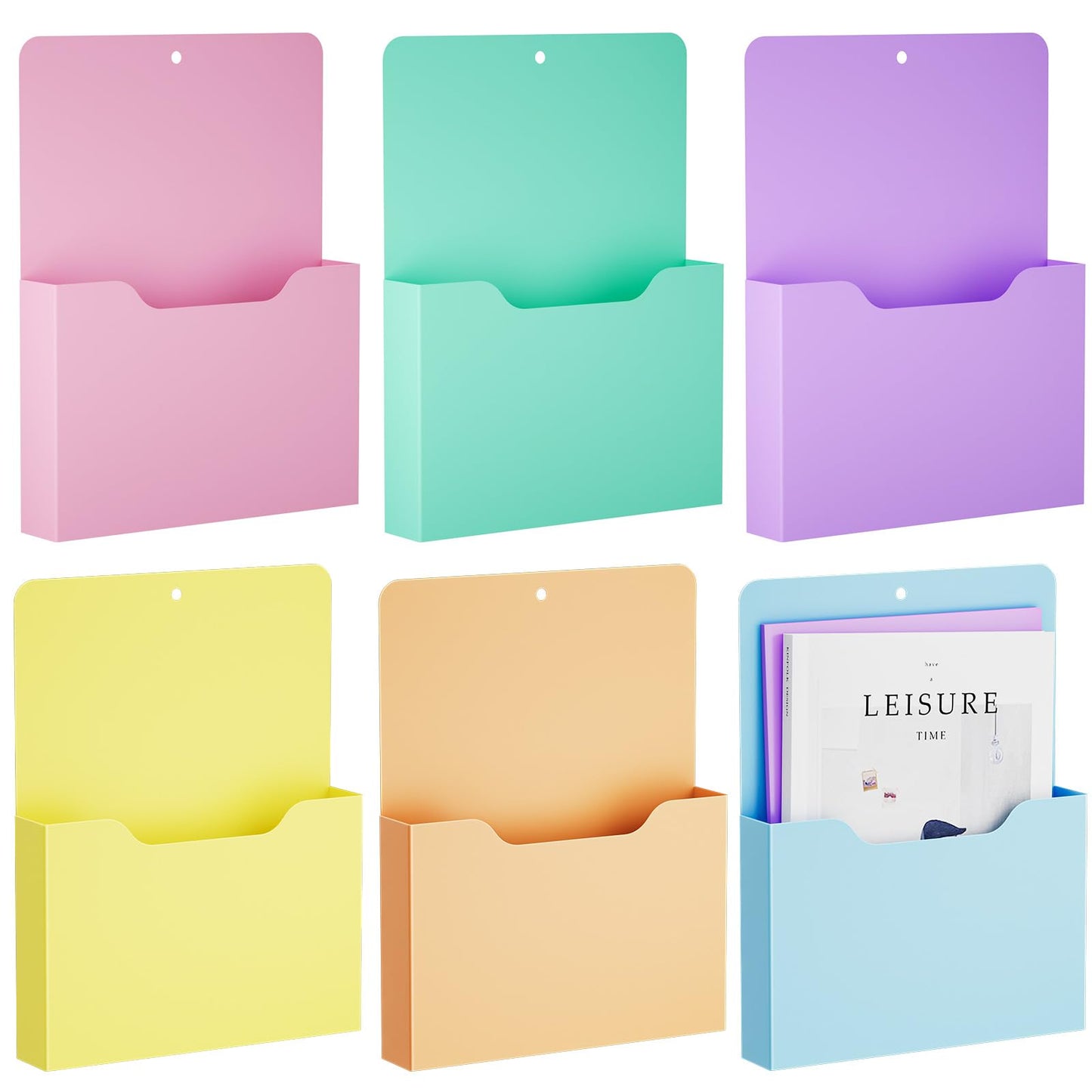 Marbrasse Magnetic File Holder - Magnetic Paper Holder, Pocket Organizer Office Supplies Storage