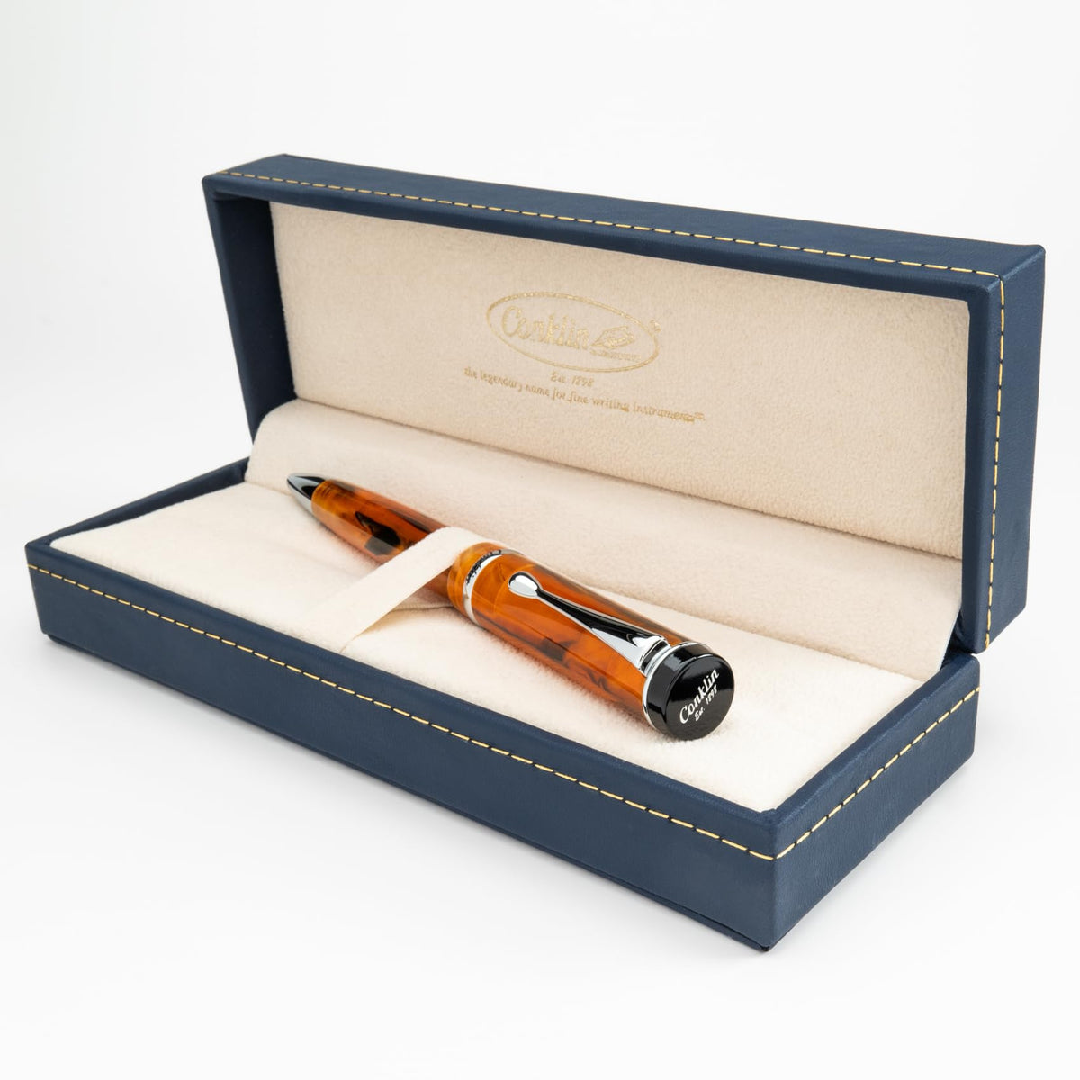 Conklin Duragraph Ballpoint Pen in Amber – Luxury Writing Instrument with Warm Amber Finish, Best