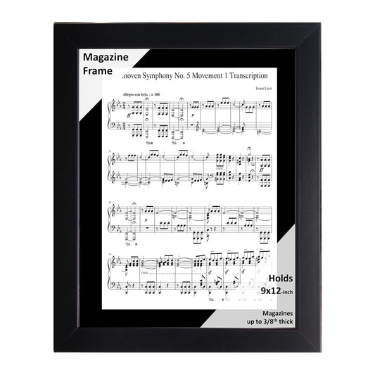 Creative Picture Frames 9 x 12 Magazine Frame with Full-Strength Glass, Holds Up To A 1/4" Thick