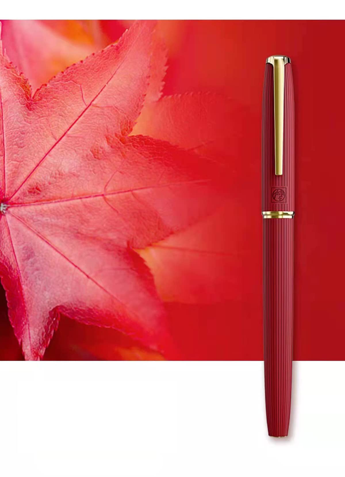 erofa Picasso 916 Red Strips Fountain Pen with Box Writing Pen Set Extra Fine Nib Office Business