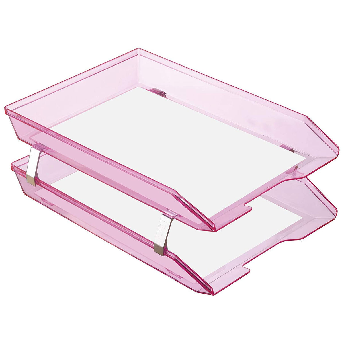 Acrimet Facility 2 Tier Letter Tray, Front Load, Letter Size/A4, Desktop File Organizer, Plastic