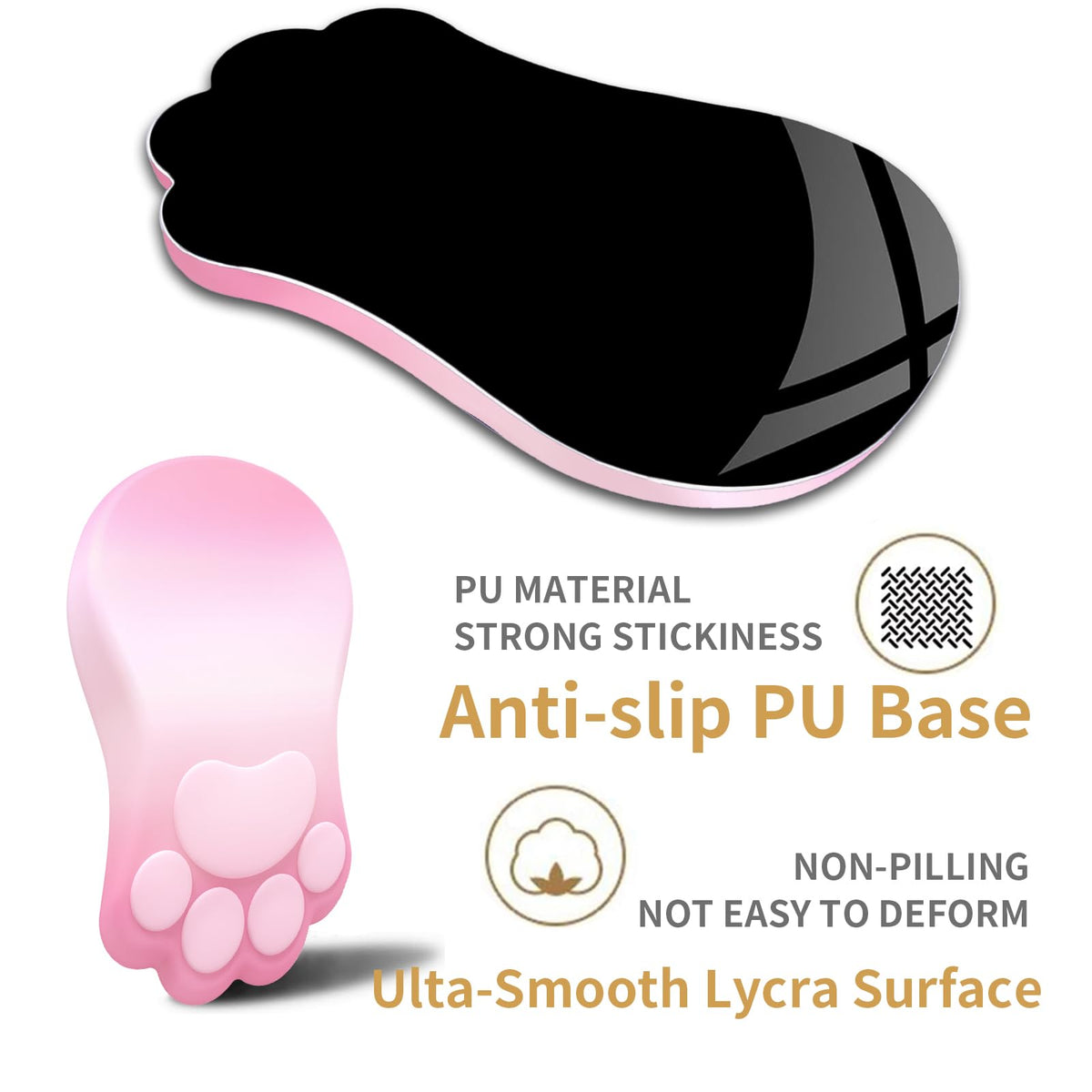 L-SPOUTTO Ergonomic Mouse Pad with Wrist Rest,Pink Mouse Pad Wrist Support