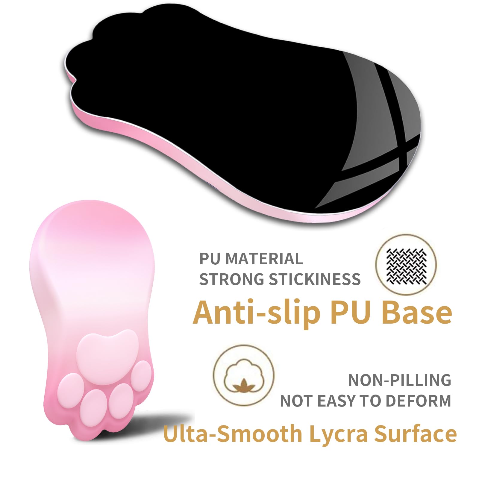 L-SPOUTTO Ergonomic Mouse Pad with Wrist Rest,Pink Mouse Pad Wrist Support