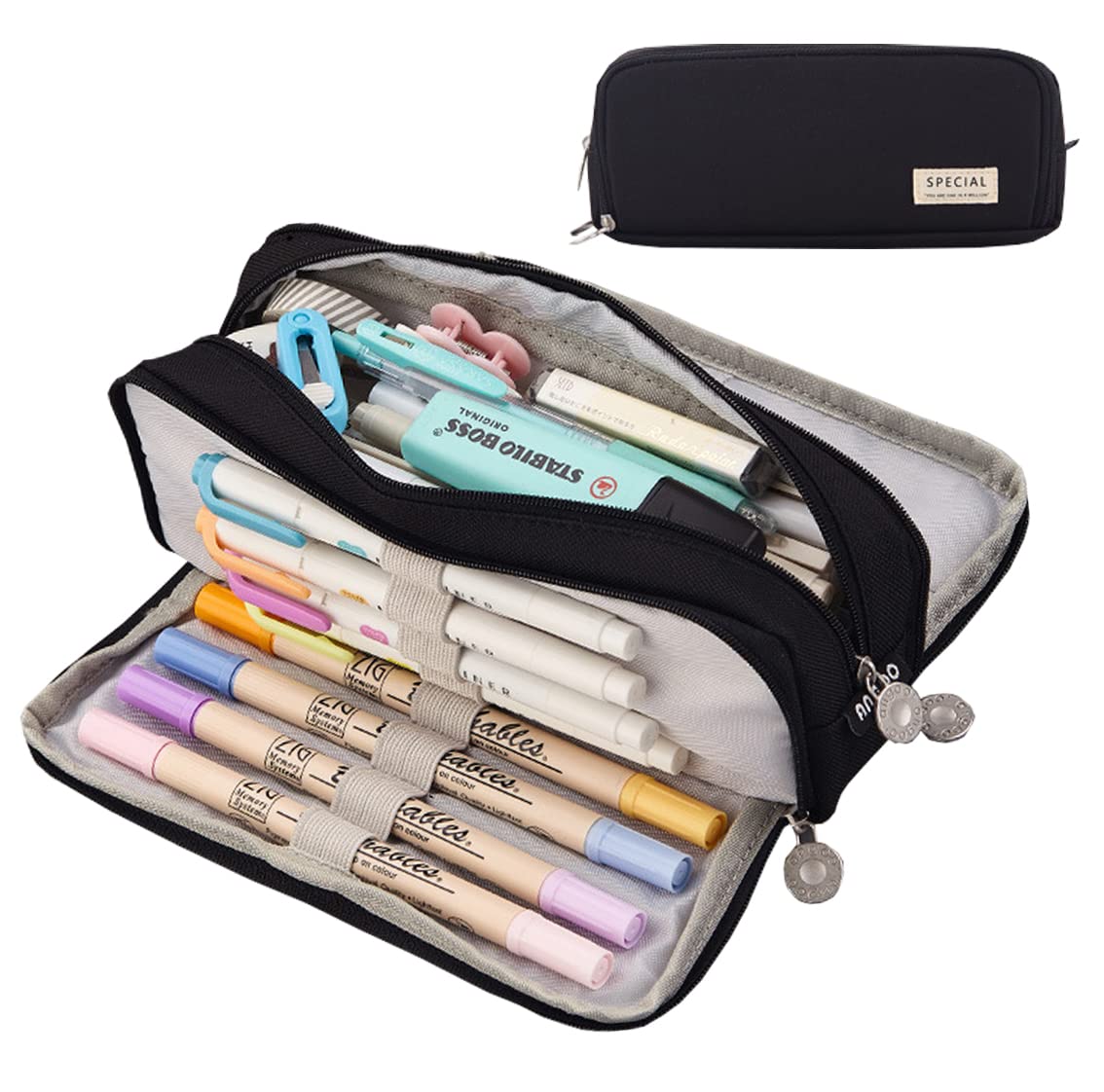 EHOPE Large Capacity Pencil Case Big Capacity Pouch Portable Large Storage Pen Case Pencil Bag for