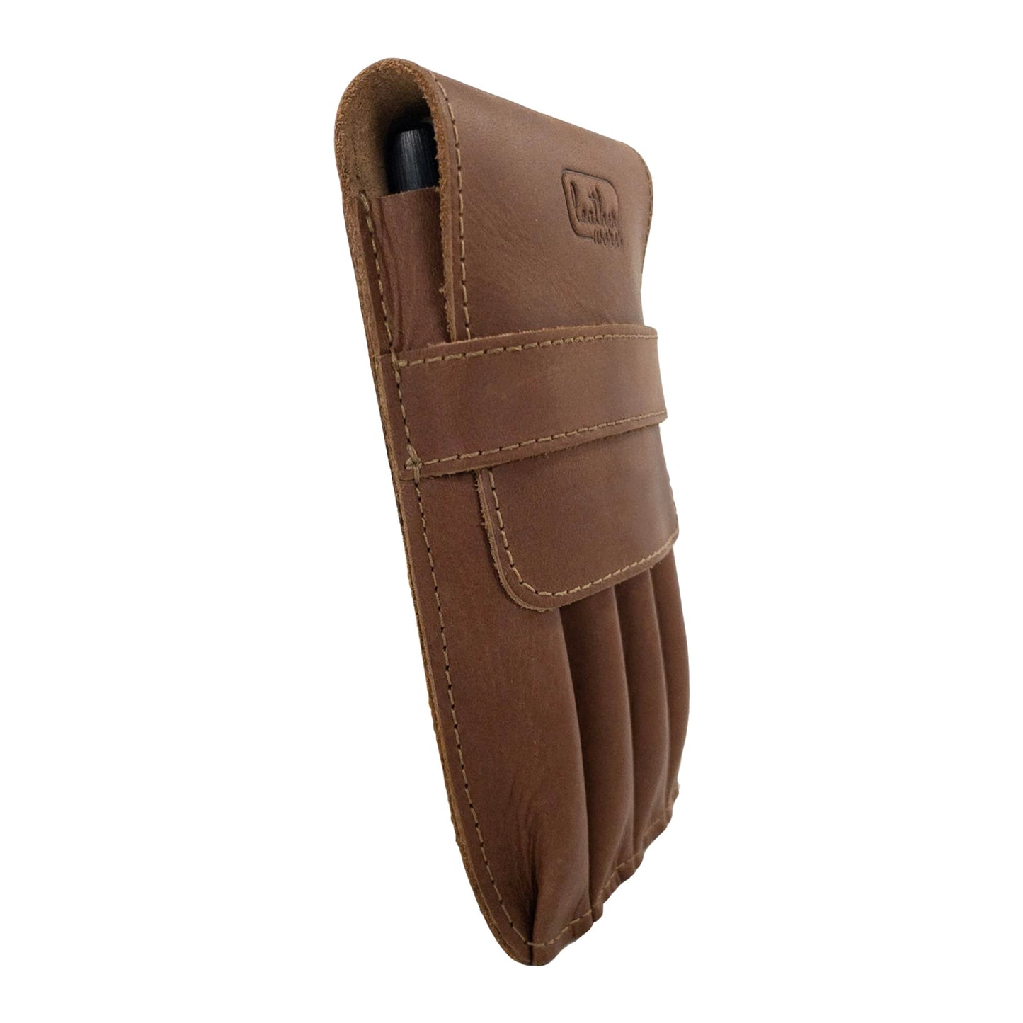 Leather Worx, Pen Holder, Pencil Case, Minimalist Style Holder, Classic Storage, Full Grain