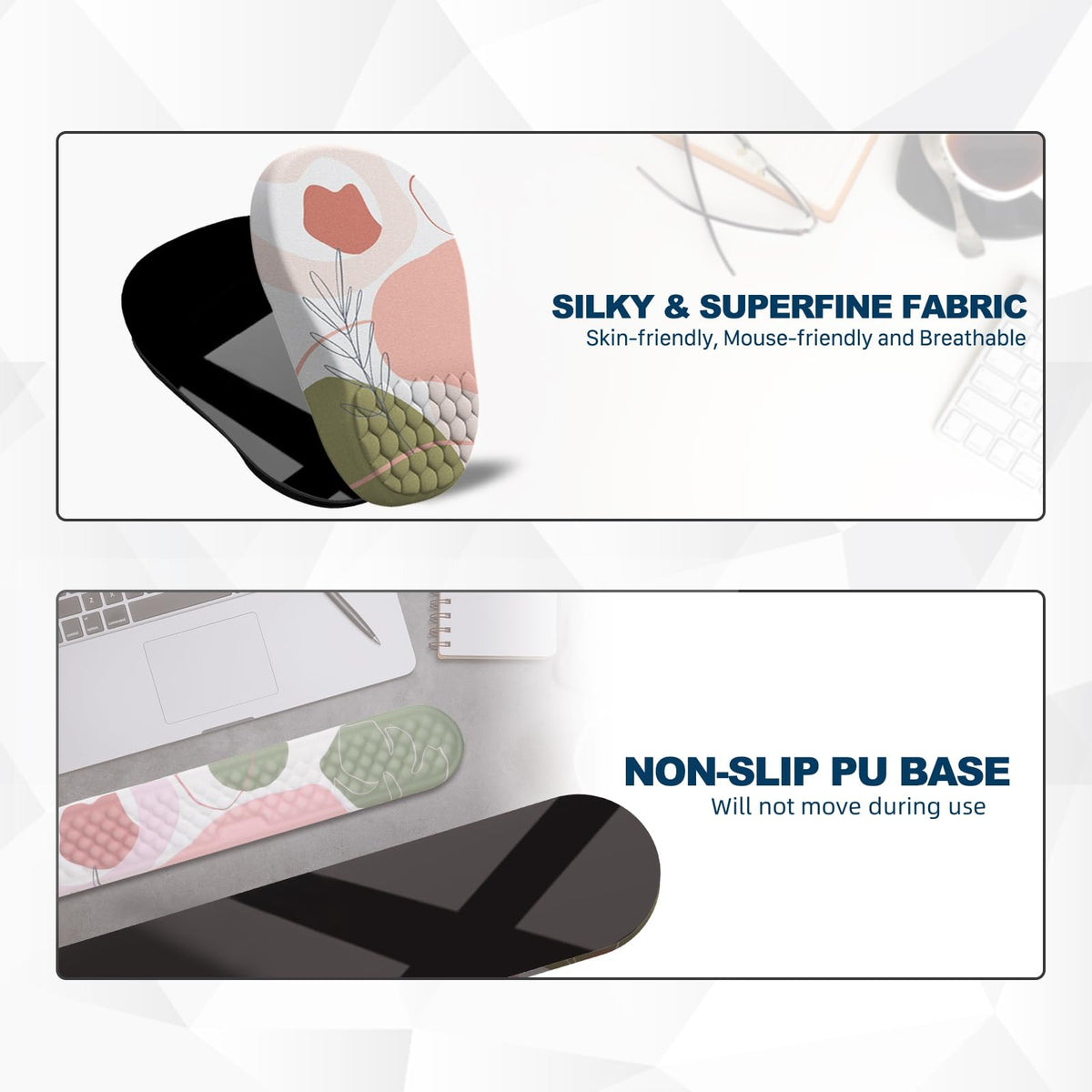 Hasinart Ergonomic Mouse Pad and Keyboard Wrist Rest with Massage Design, Space-Saving Mouse Pad