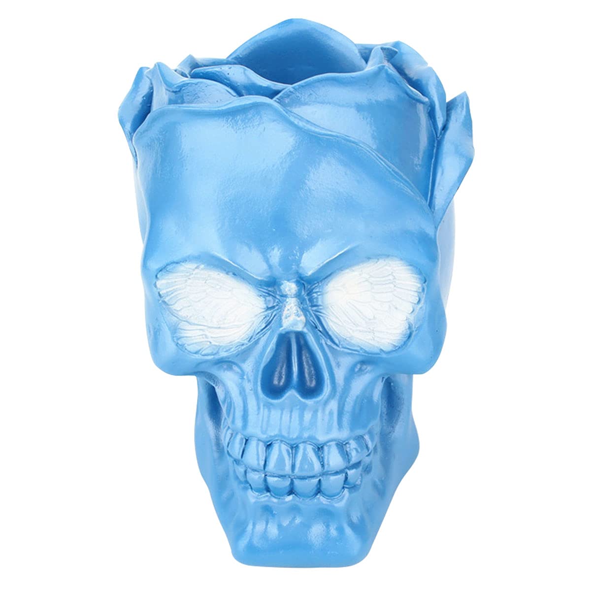 UnionKK Creative Skull Head Makeup Brush Holder,Make Up Brush Case,Organizer Cosmetic Organizer,Pen