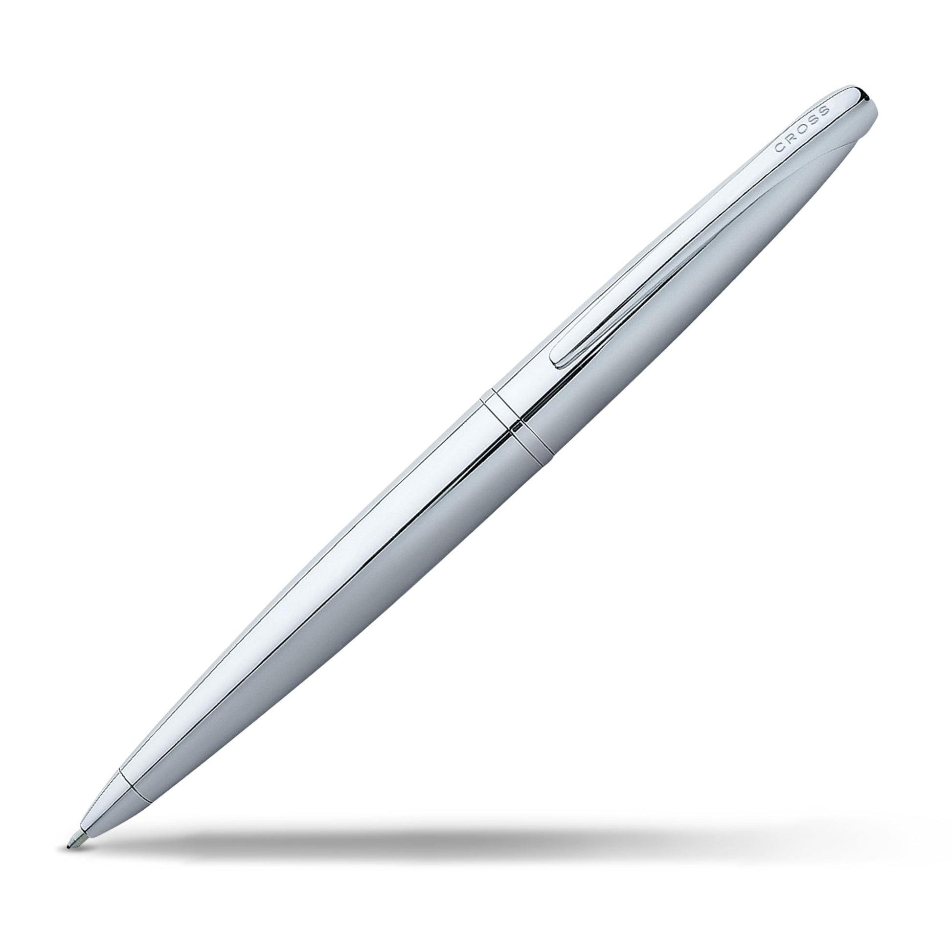 Cross ATX Pure Chrome Ballpoint Pen, Medium Point, Black Ink