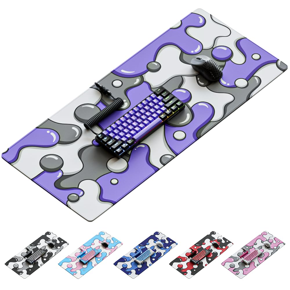 Kraken Gaming Mouse Pad Large Purple XXL Mouse Pad for Gaming - Desk Mat for Keyboard - Thick