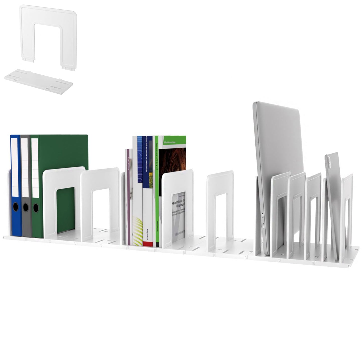 LuluEasy Adjustable Vertical File Sorter Sturdy Plastic Expandable Upright File Holder, Desktop