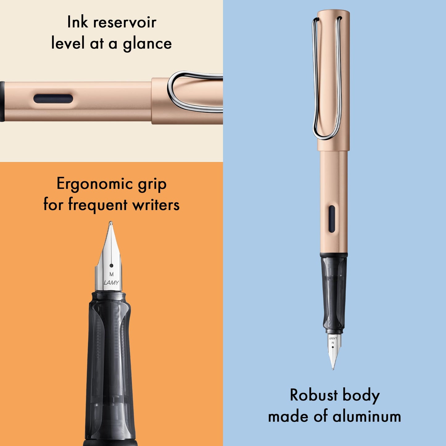 Lamy 1235652 AL-star Fountain Pen 50, Aluminium Fountain Pen in Cosmic Colour with Transparent Grip
