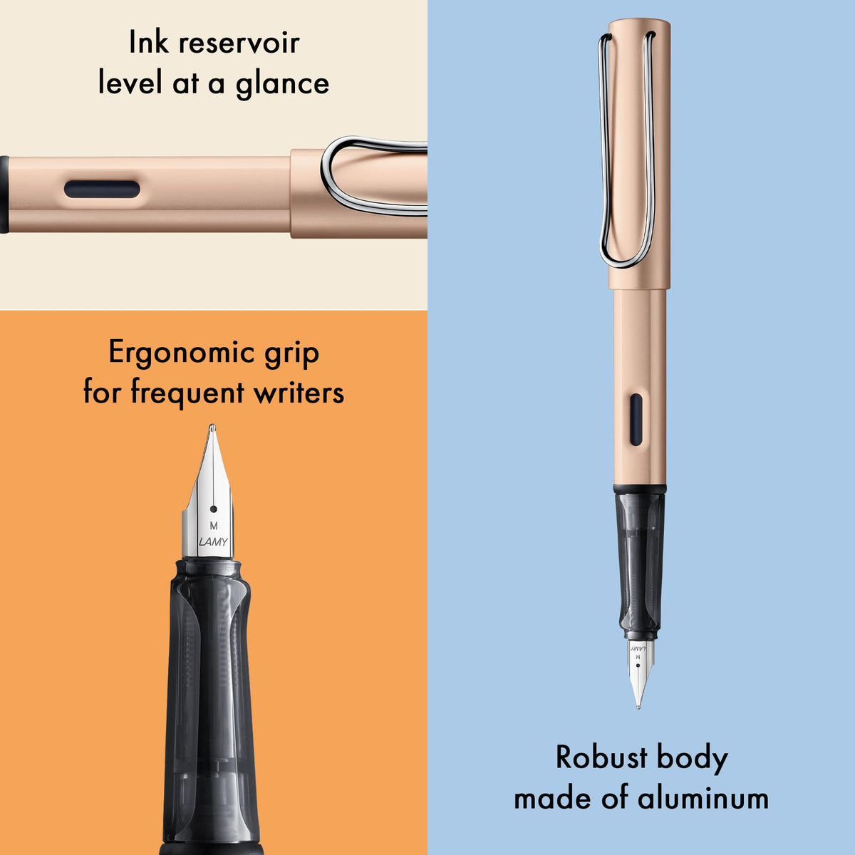 Lamy 1235652 AL-star Fountain Pen 50, Aluminium Fountain Pen in Cosmic Colour with Transparent Grip