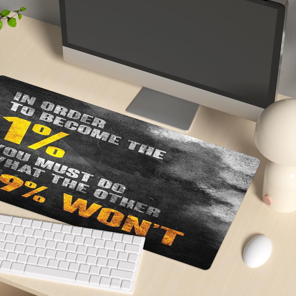 Reateforin Inspirational Quote Mouse Pad,Motivational Mousepad for Mens Guys Black Inspiring Stay
