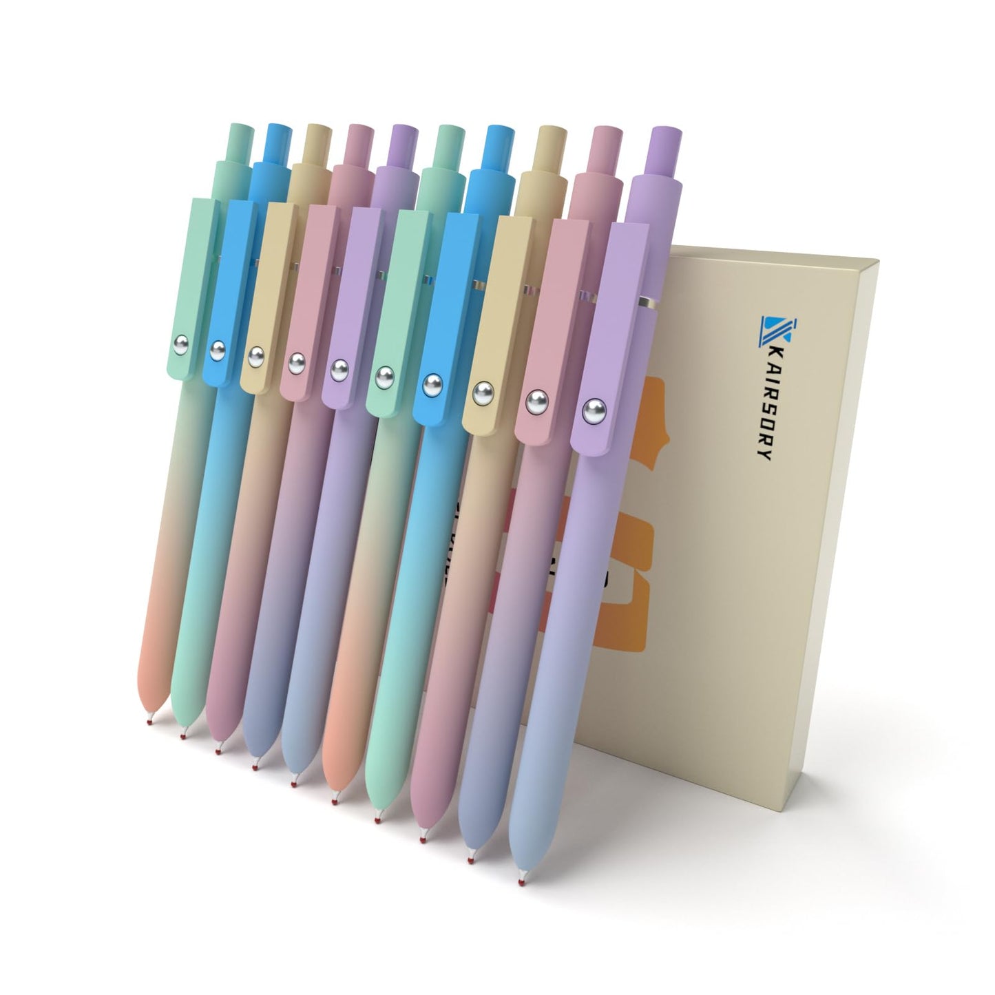 Gradient Shaft Gel Pens, 0.7mm Fine Point Black Ink,Smooth Writing High-End Pens for Note