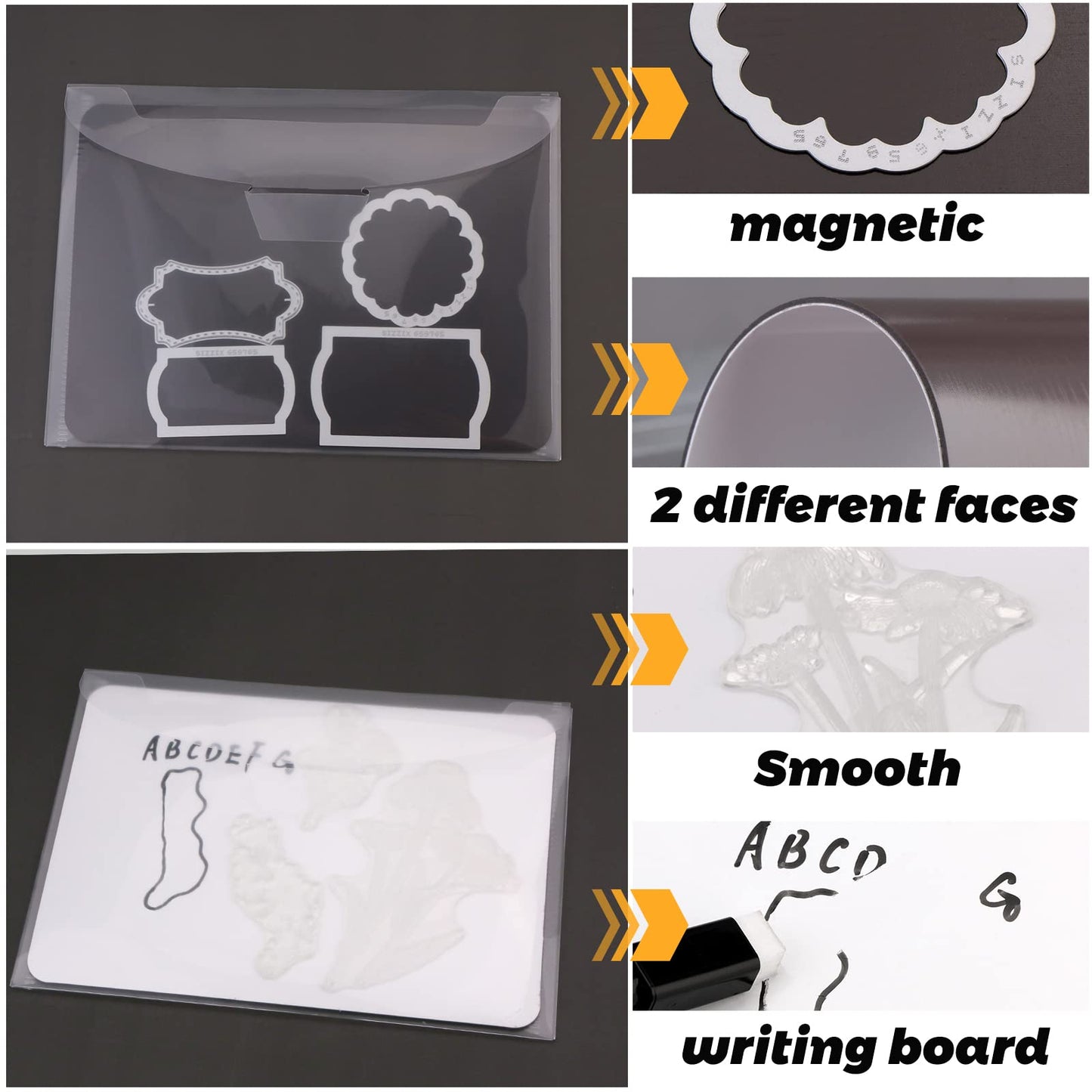 UNIMEIX 144 Pcs Magnetic Sheets for Die Storage Stamp and Die Storage Pockets Die Cut Storage for