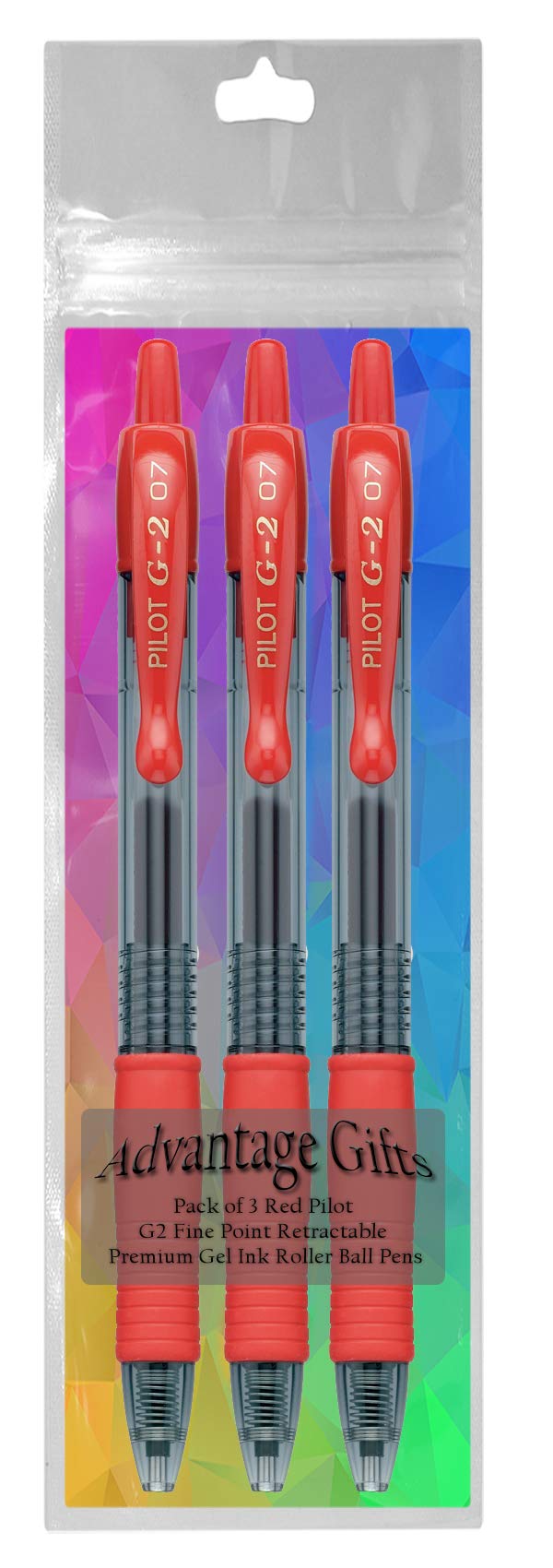Advantage Gifts G2 Retractable Premium Gel Ink Roller Ball Pens Fine Point Fine Point (.7mm) Red
