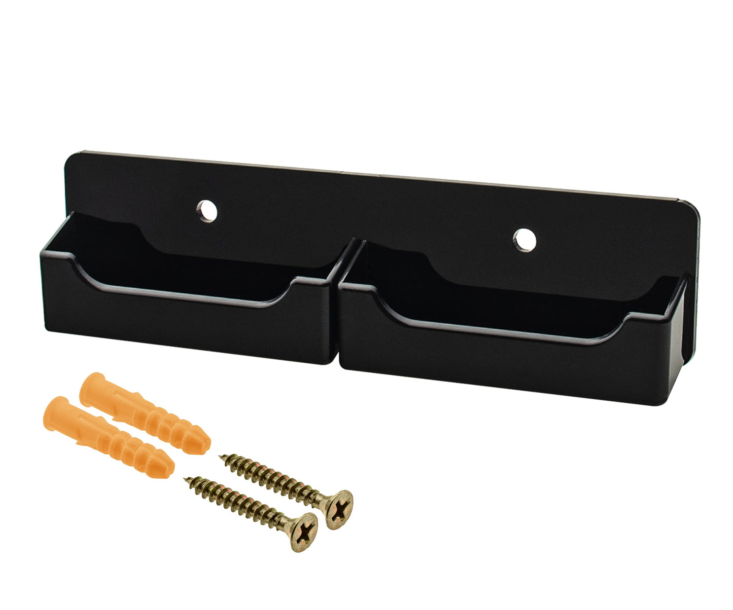 Wall Business Card Holder with Hanging Hardware for 3.5" x 2" Gift or Contact Cards Black Acrylic 2
