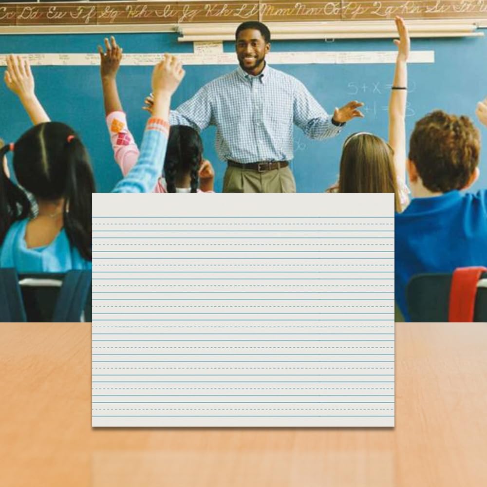 School Smart Skip-A-Line Ruled Writing Paper, 1/2 Inch Ruled Long Way, 11 x 8-1/2 Inches, Pack of