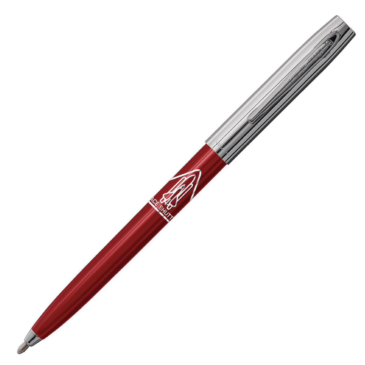 Fisher Space Pen Red and Chrome Space Shuttle Imprint Cap-O-Matic Pen
