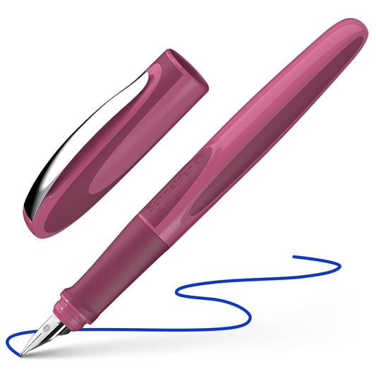 Schneider Ray fountain pen (right-handed, incl. Standard ink cartridge royal blue) boysenberry