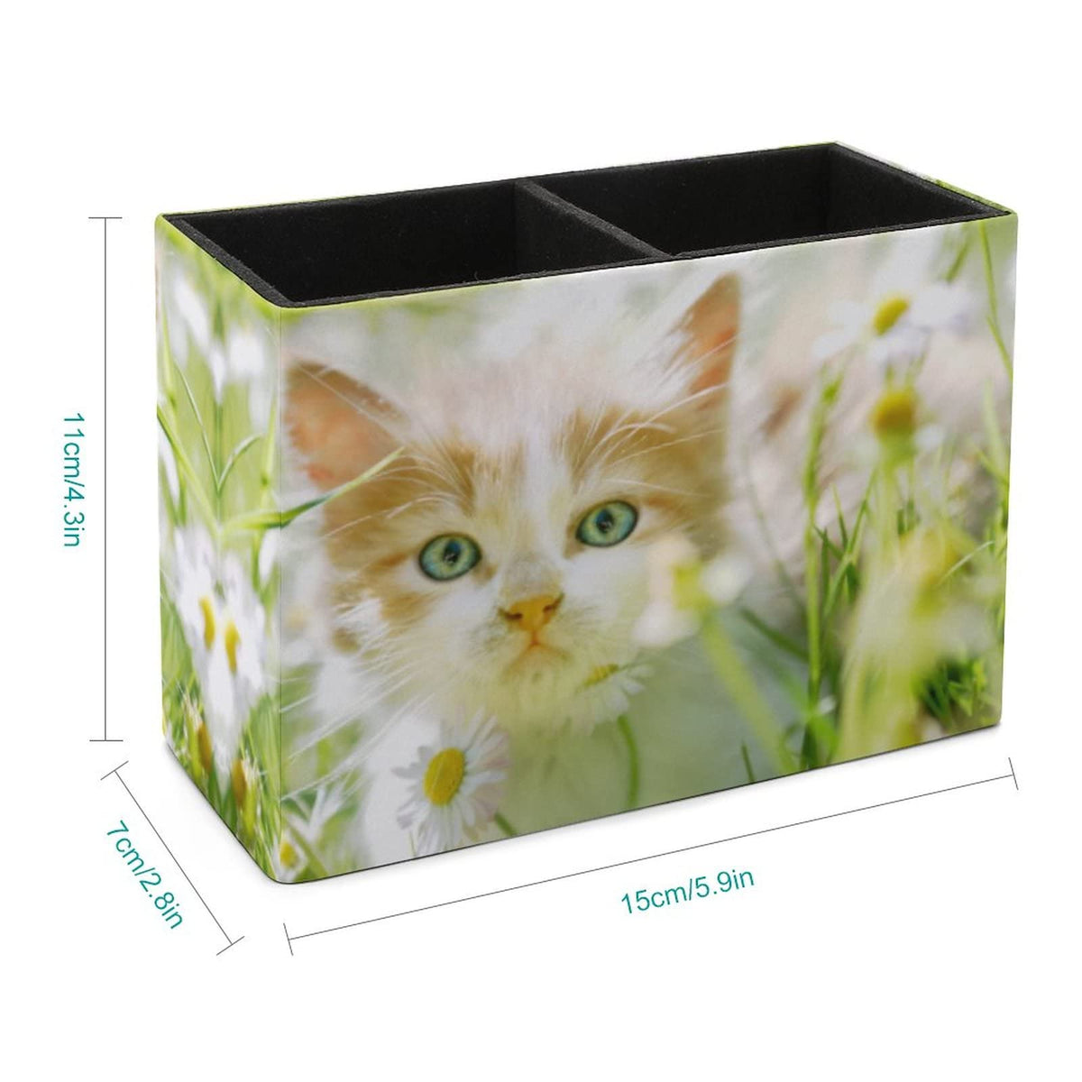 Niapessel Pencil Holder for Desk, Cute Little Cat Pen Holder Storage Desktop Pen Organizer Desk