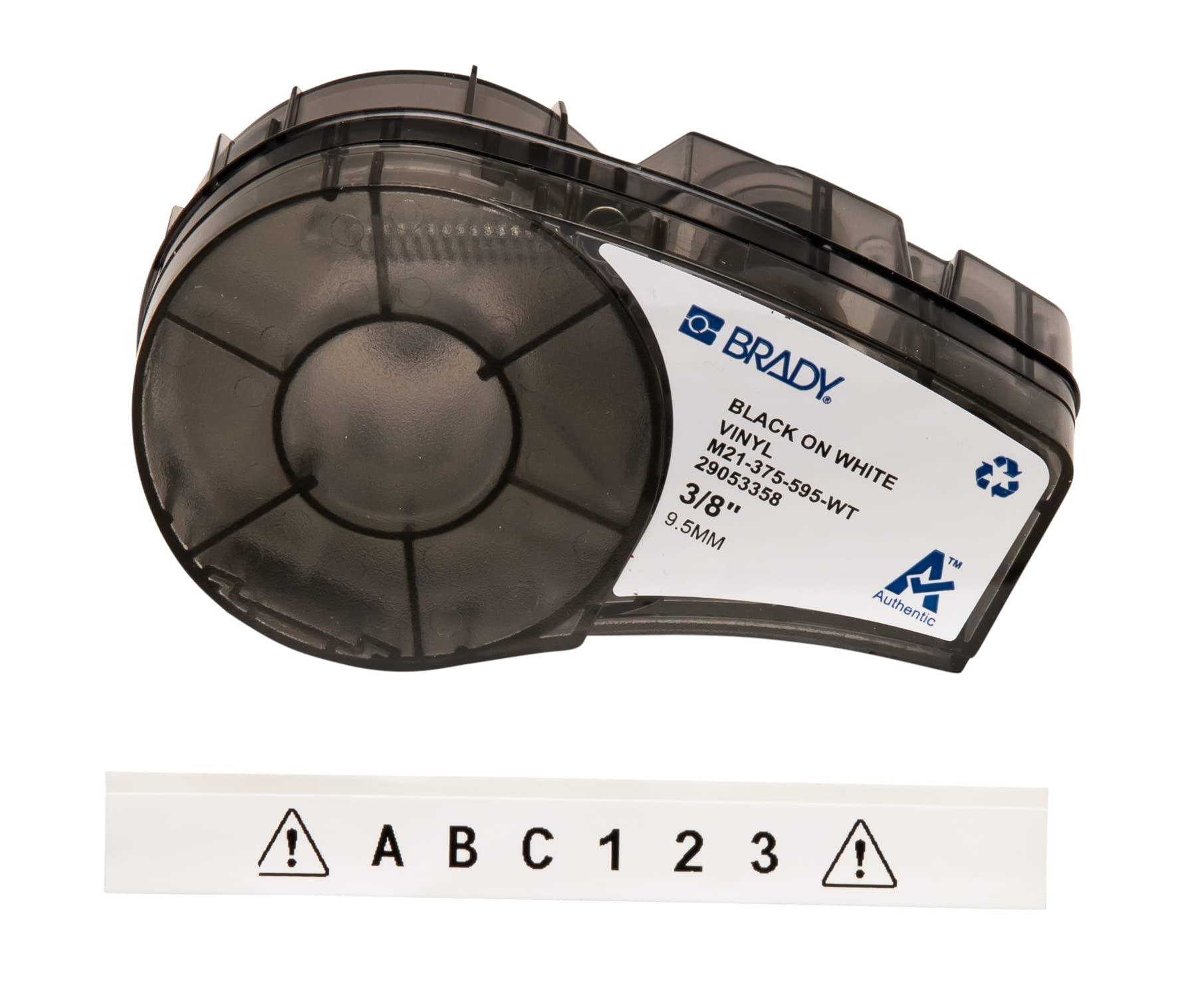Brady Authentic (M21-375-595-WT) All-Weather Vinyl Label for Indoor/Outdoor ID, Lab and Equipment