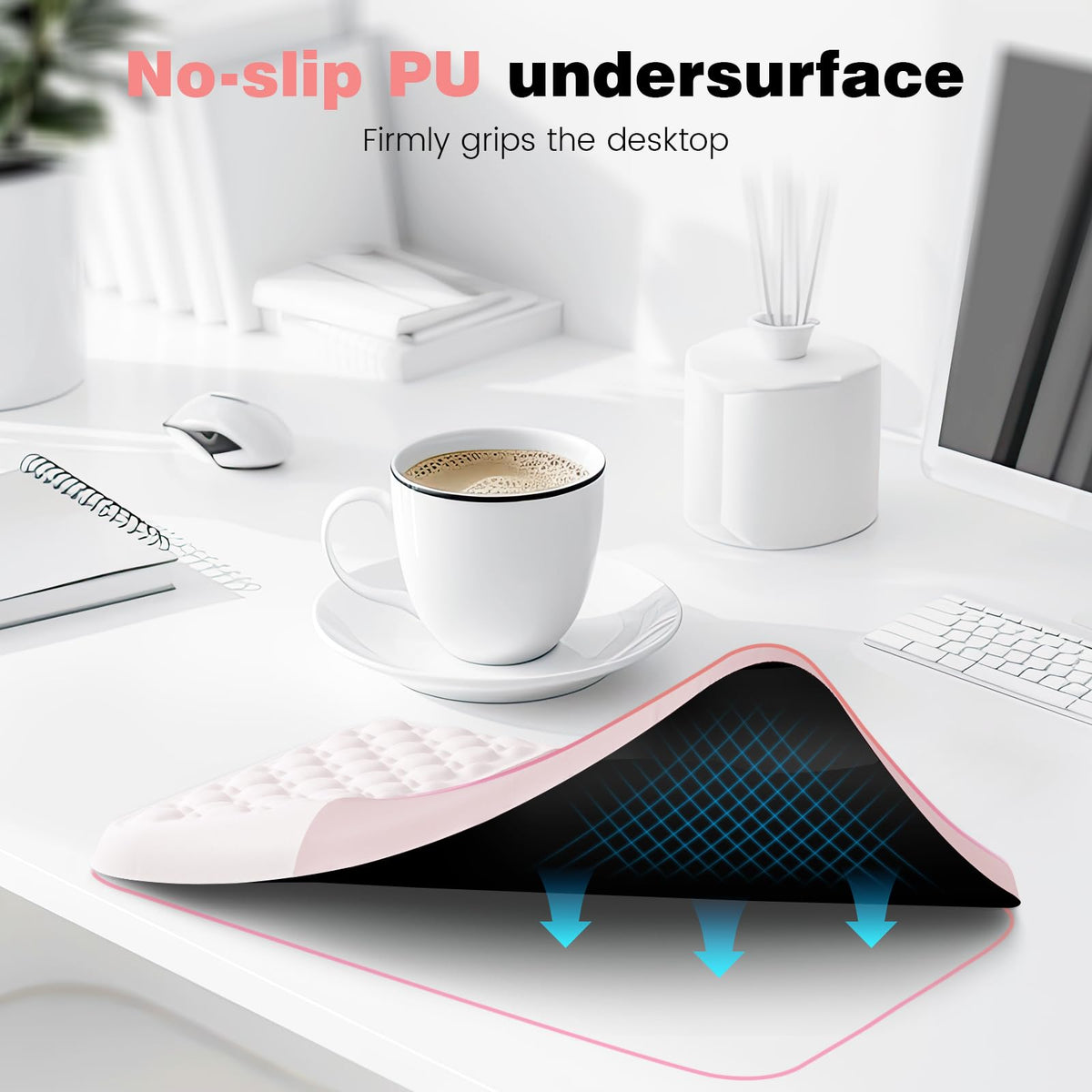 Ospelelf Mouse Pad with Wrist Rest Ergonomic Comfortable Pain Relief Mousepad Wrist Support for