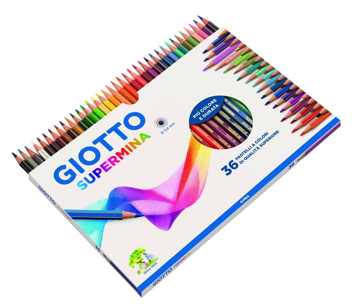 GIOTTO Supermina 36 pastelli a colori, assortiti, 36 Pezzi