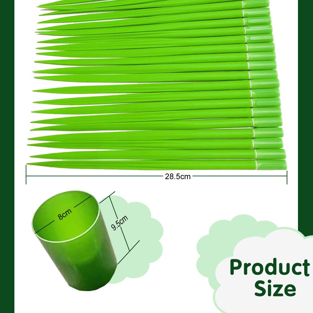 Youdepot Green Leaf Like Grass-Blade Pens, Black Ink, Pack Of 25