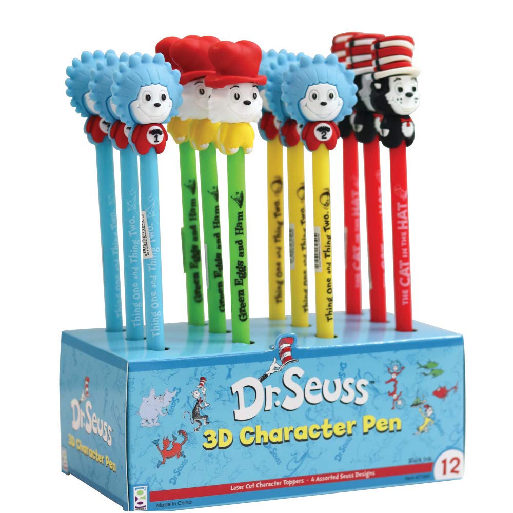 Raymond Geddes Dr. Seuss 3D Character Ink Pens (Pack of 12)
