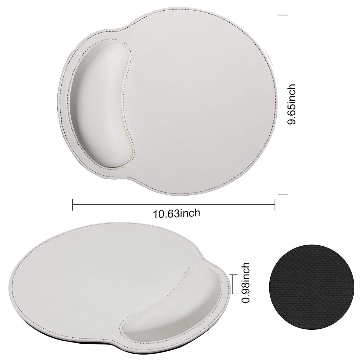 RICHEN Ergonomic PU Leather Keyboard Wrist Rest and Mouse Pad with Wrist Support, Memory Foam Set