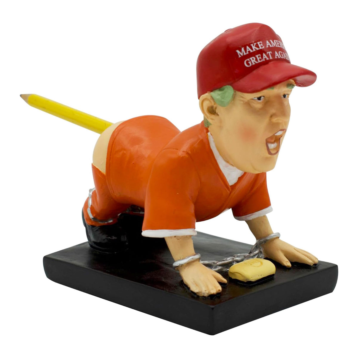 Donald Trump Pen Holder - Donald Trump Merchandise. Funny Gifts for Men, White Elephant Gifts for