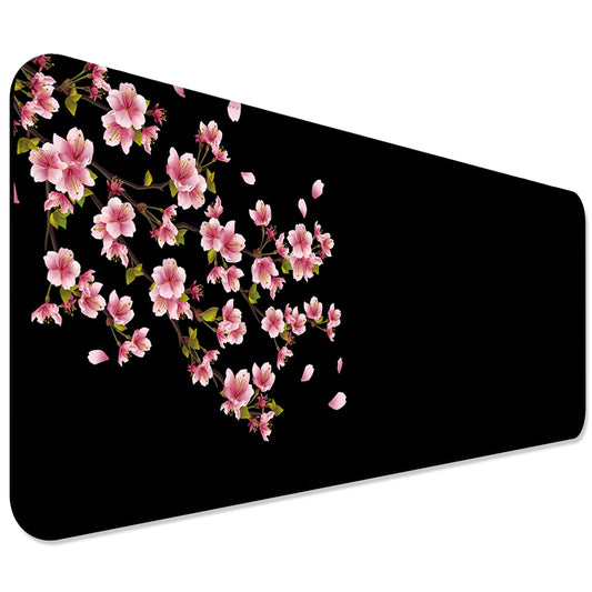 JIANG100 Japanese Cherry Blossom Gaming Desk Mat, Extended Sakura Mouse Pad