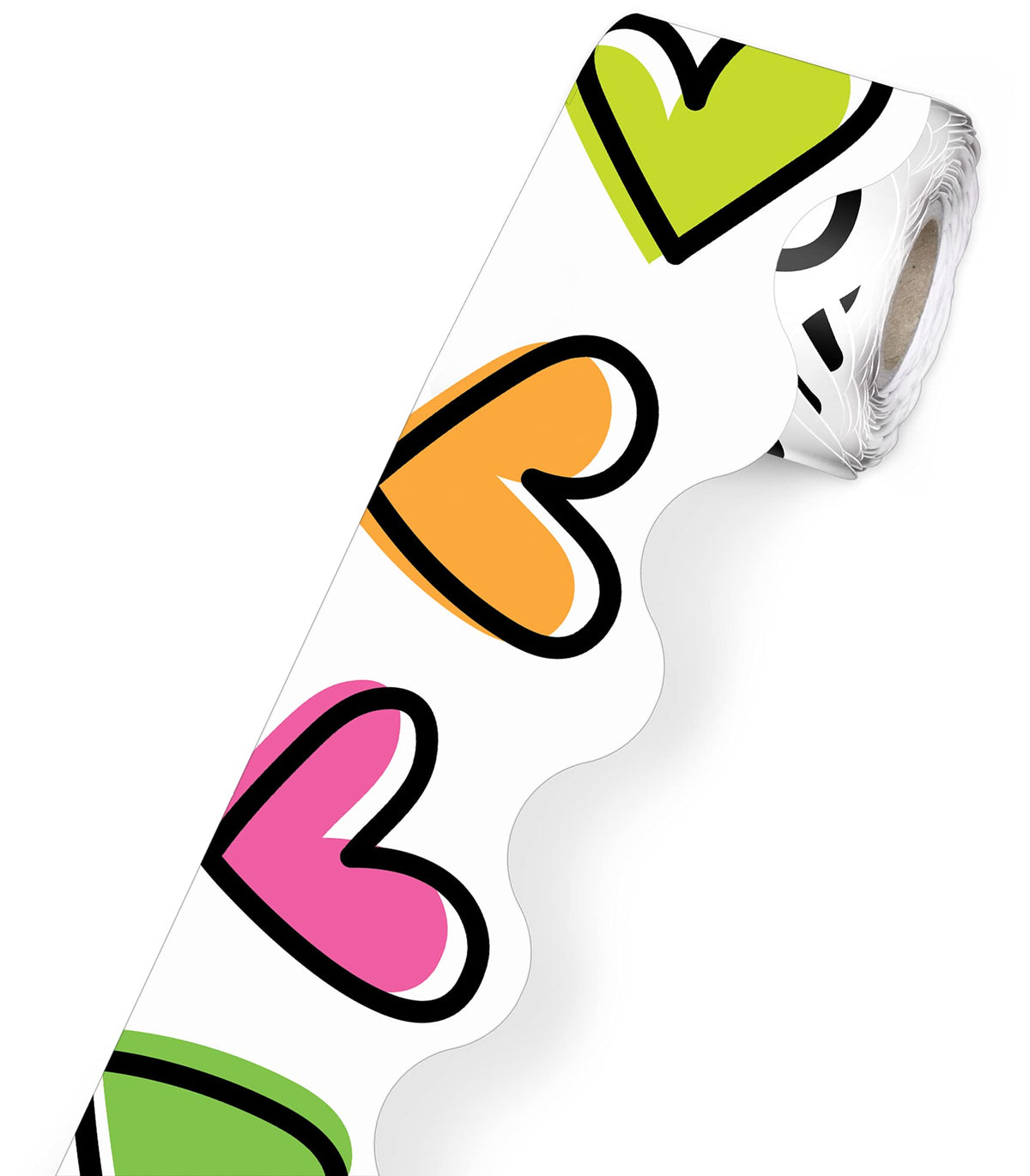 Carson Dellosa Kind Vibes 36 Ft Scalloped Doodle Heart Bulletin Board Borders, Classroom Borders