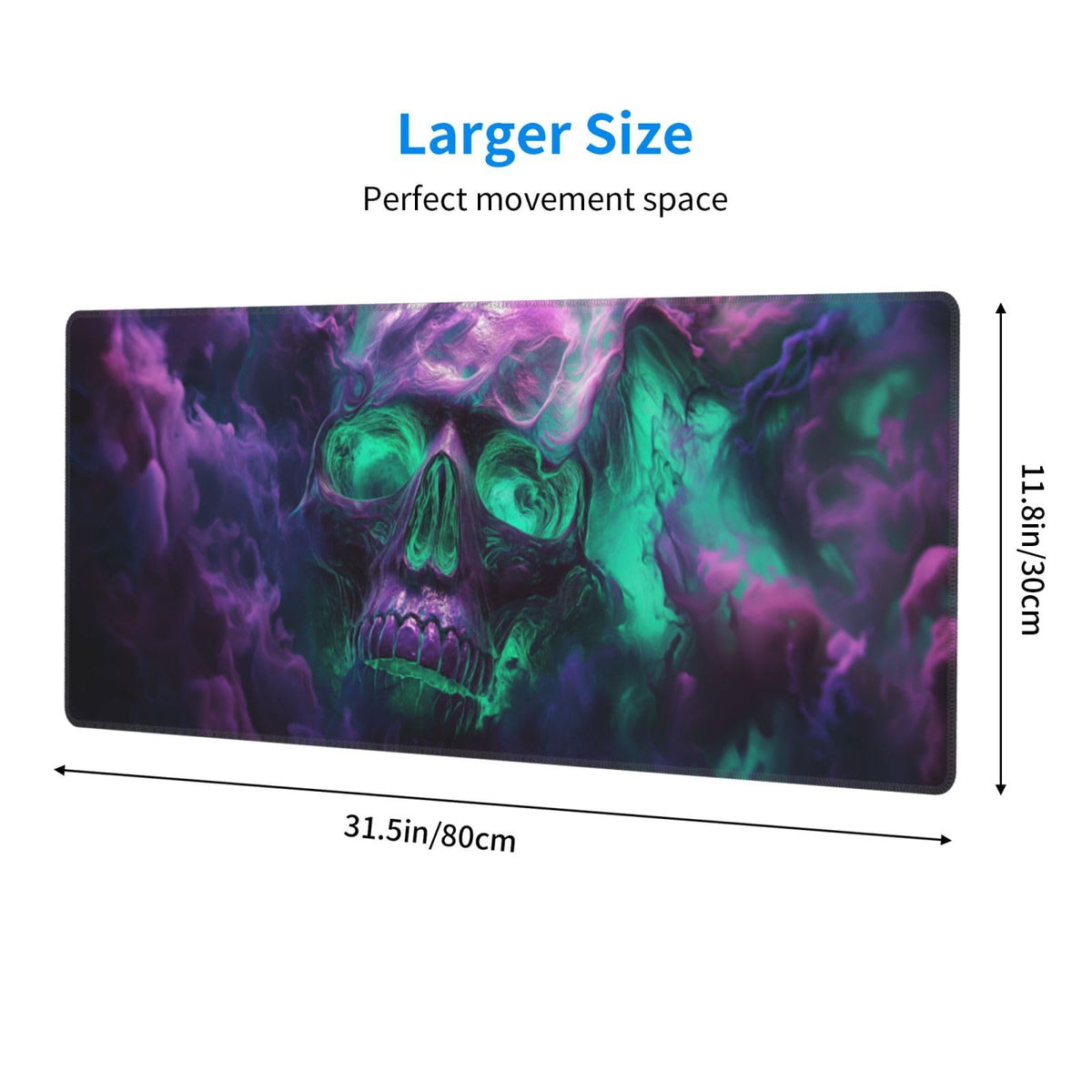 Horror Skull Mouse Pad XL Large Mousepad Non Slip Rubber Base Desk Mat for Laptop Computer Gaming