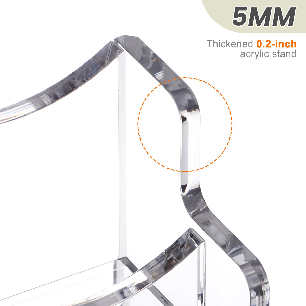 SANRUI Acrylic Business Card Holder for Desk, 12-Slot Horizontal Clear