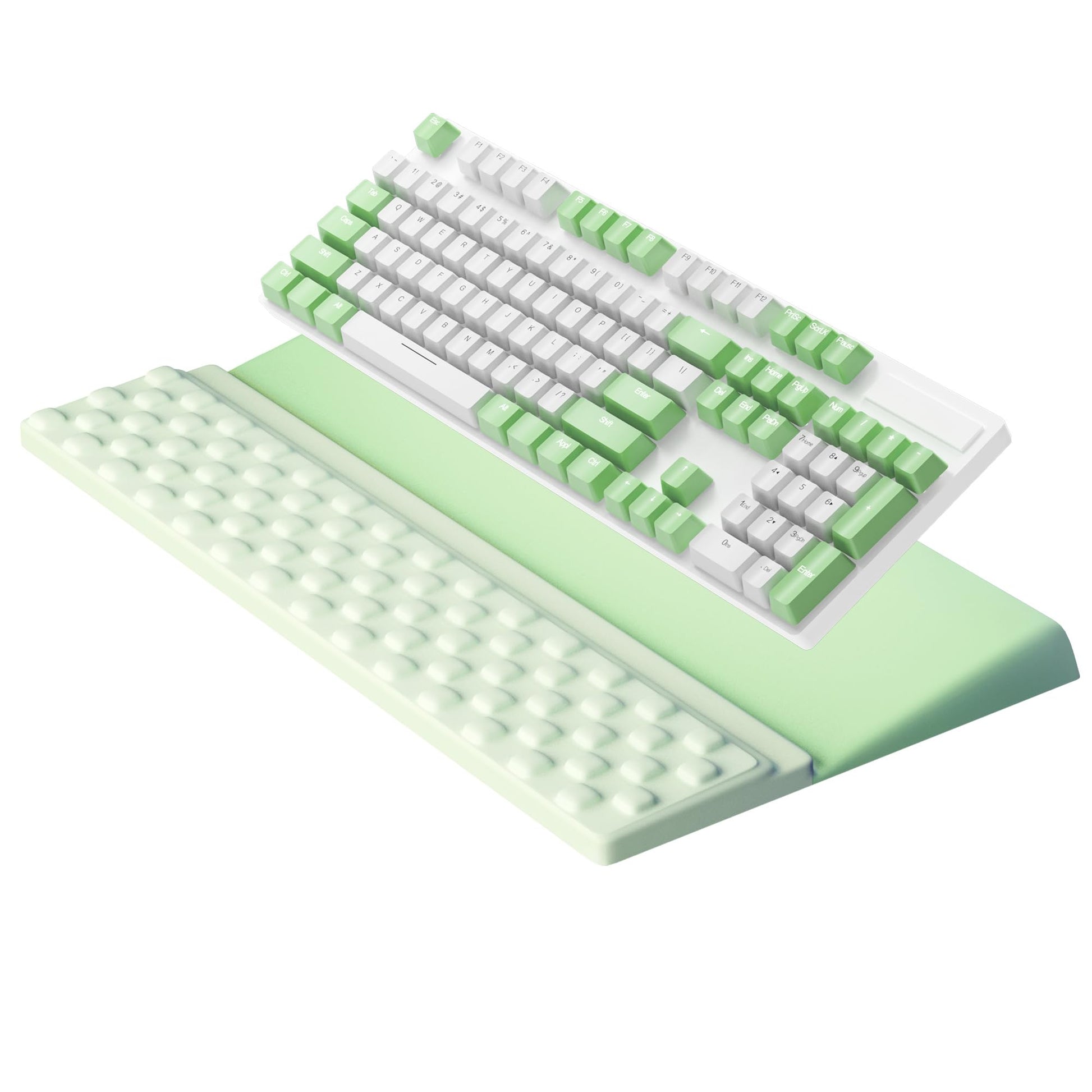Ospelelf Keyboard Wrist Rest, Ergonomic Memory Foam Wrist Support for Typing & Gaming, Tilted
