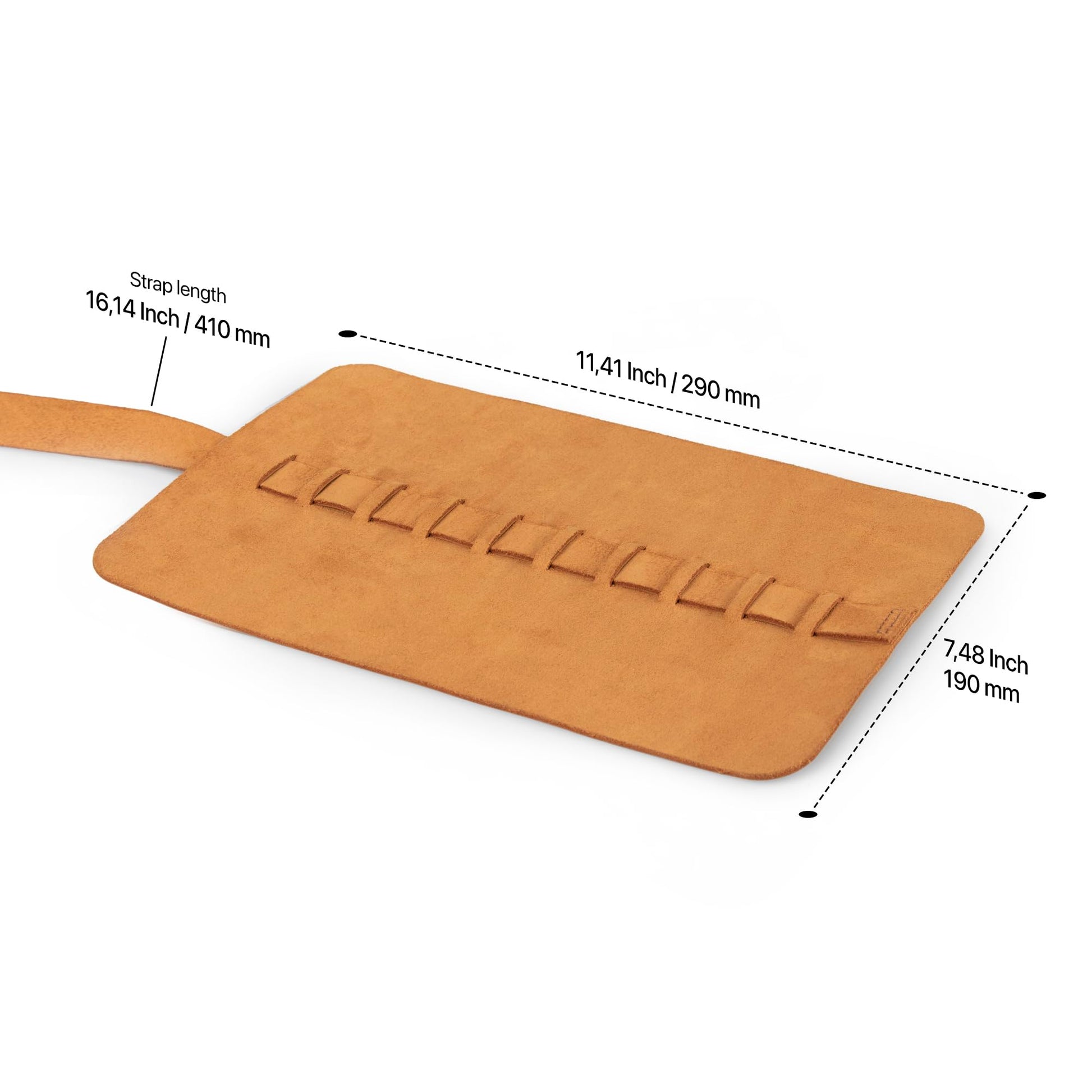 Londo Genuine Leather Retro Pen and Pencil Case - Metal Snap Fastener, Pencil Pouch Stationery Bag