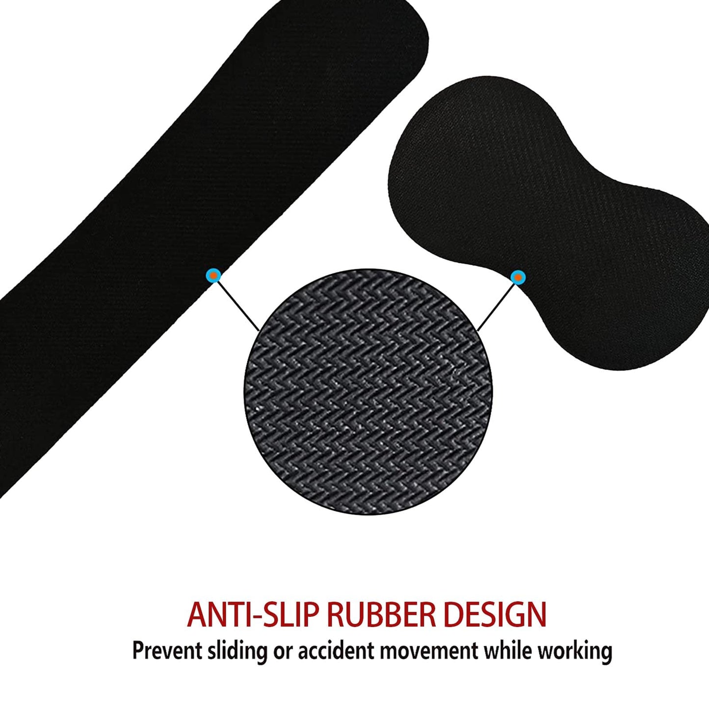 Keyboard Wrist Rest + Mouse Pad + Mouse Wrist Rest Support Set + Coaster, Ergonomic Memory