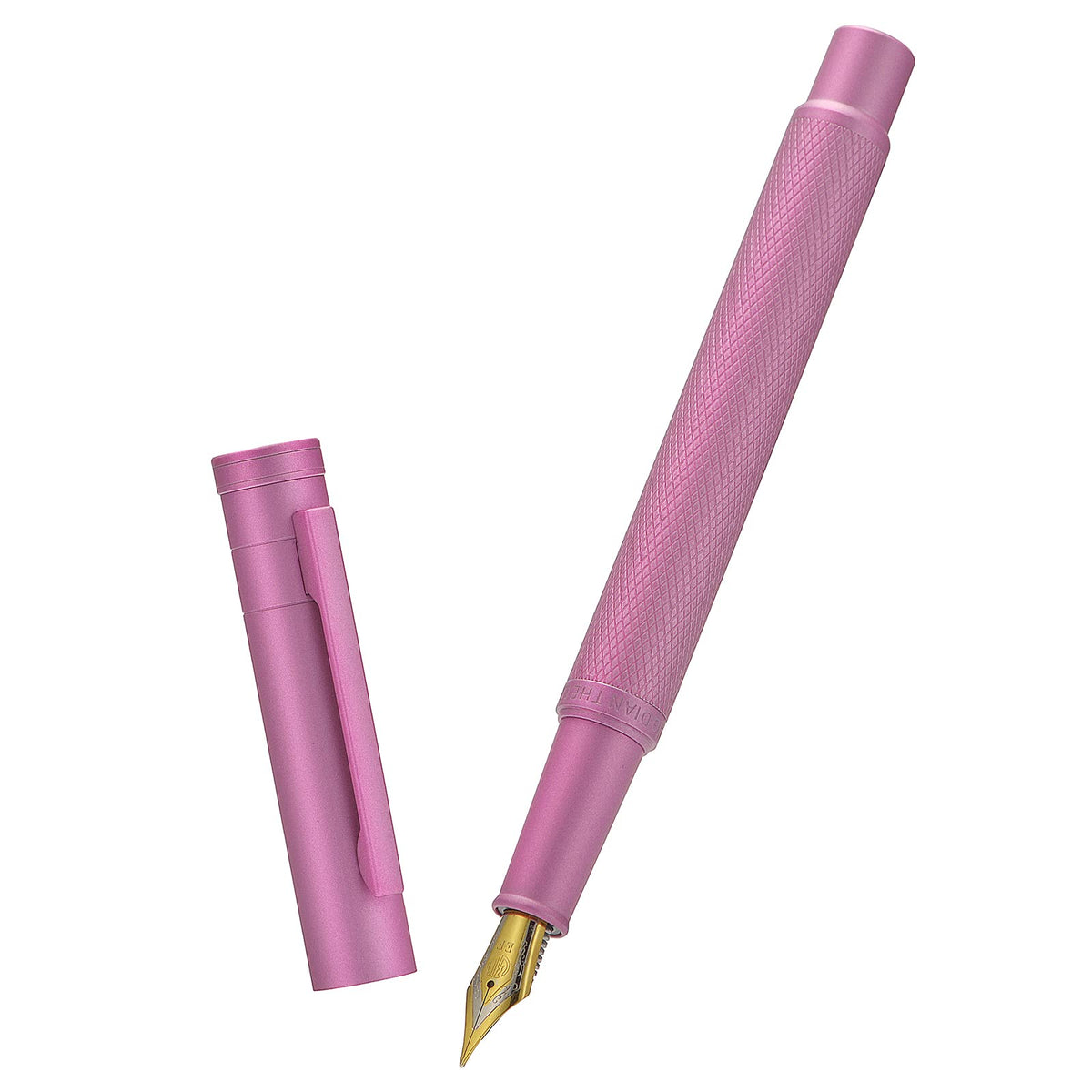 Hongdian 1851 Pink Forest Fountain Pen Medium Nib, Classic Design with Converter and Metal Pen Case