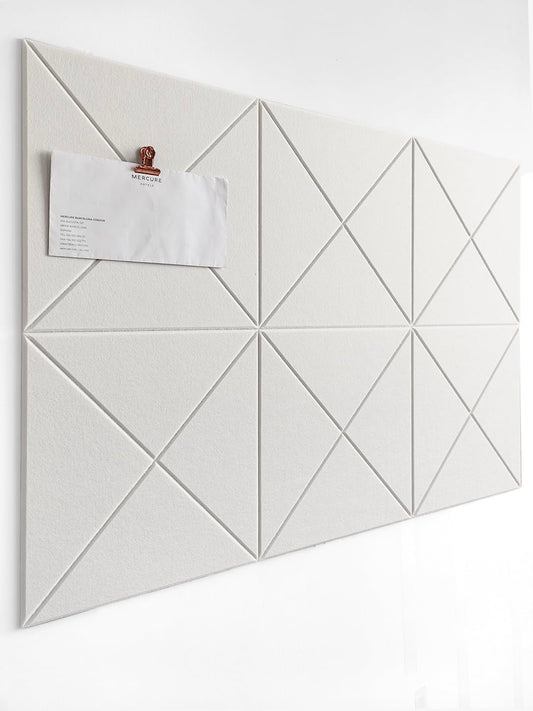 Cork Board 24 x36 Alternative - 6 Pack Felt Wall Tiles with Safe Removable Adhesive Tabs, Cork