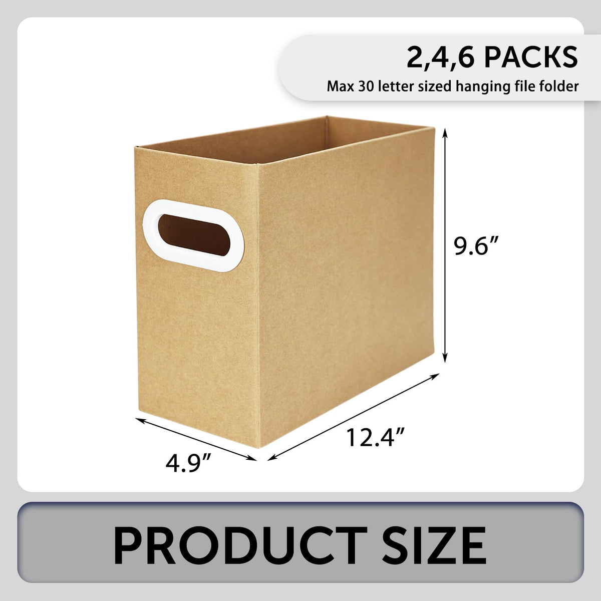 Aosric Hanging File Organizer, Cardboard File Folder Organizer for Letter Size, Desk Documents