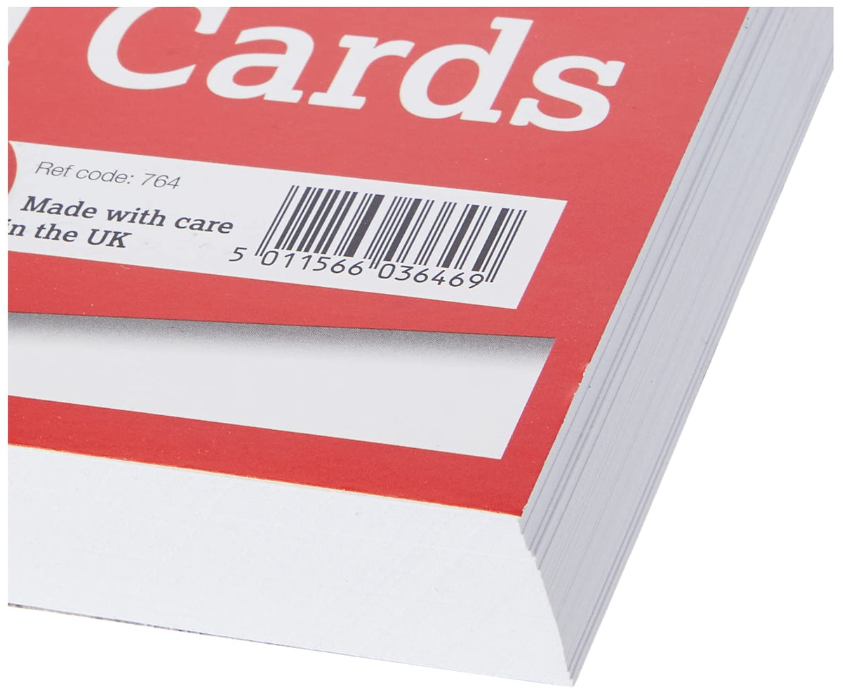 Silvine Record Cards 152x101mm Plain Pack of 100 - Color: White