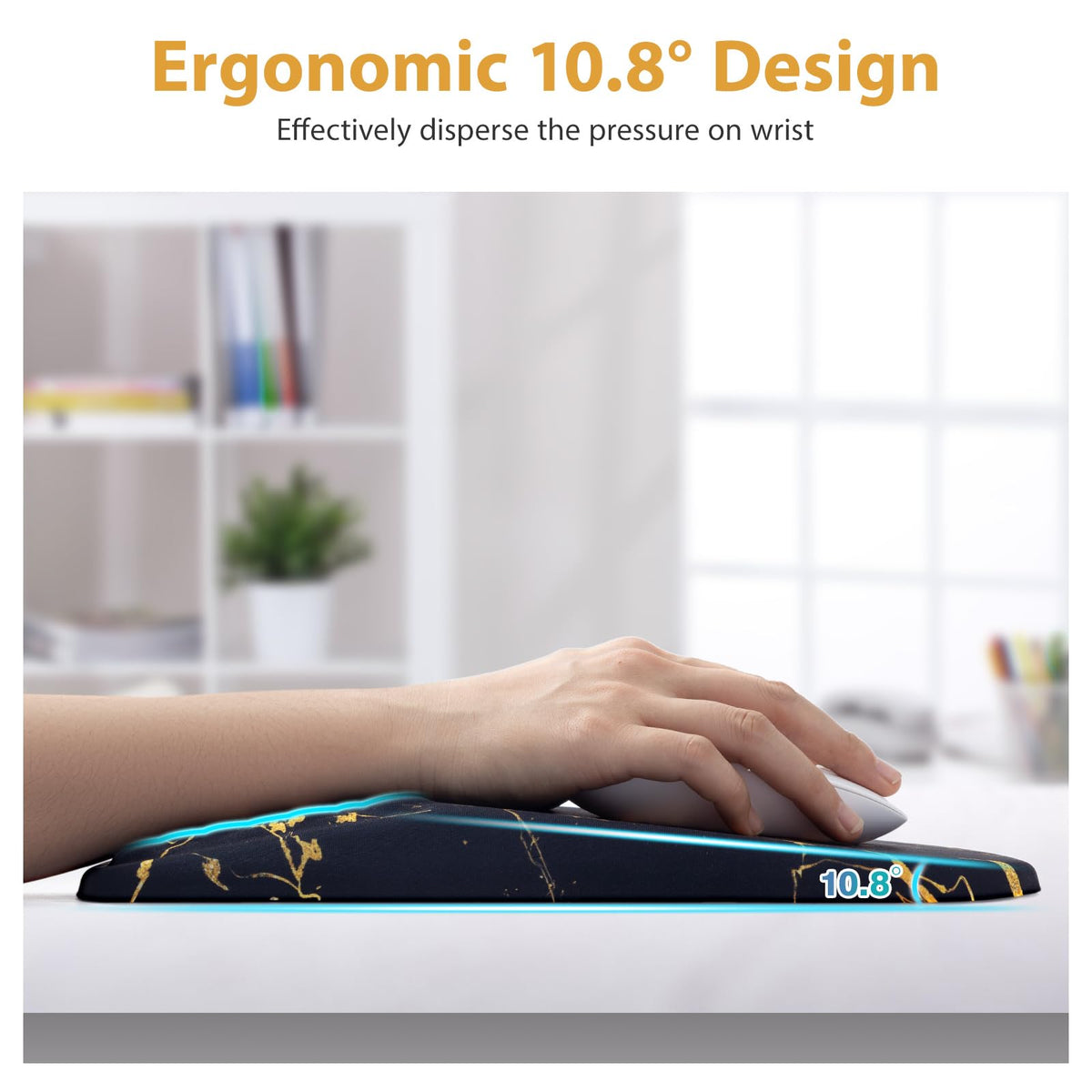 EYROZILL 3 in 1 Ergonomic Wrist Rest for Keyeboard and Mouse, Non-Slip Desk Mouse Pad with Wrist